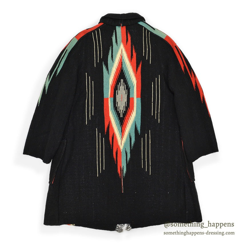 ~1940's CHIMAYO BLANKET JACKET BLACK...