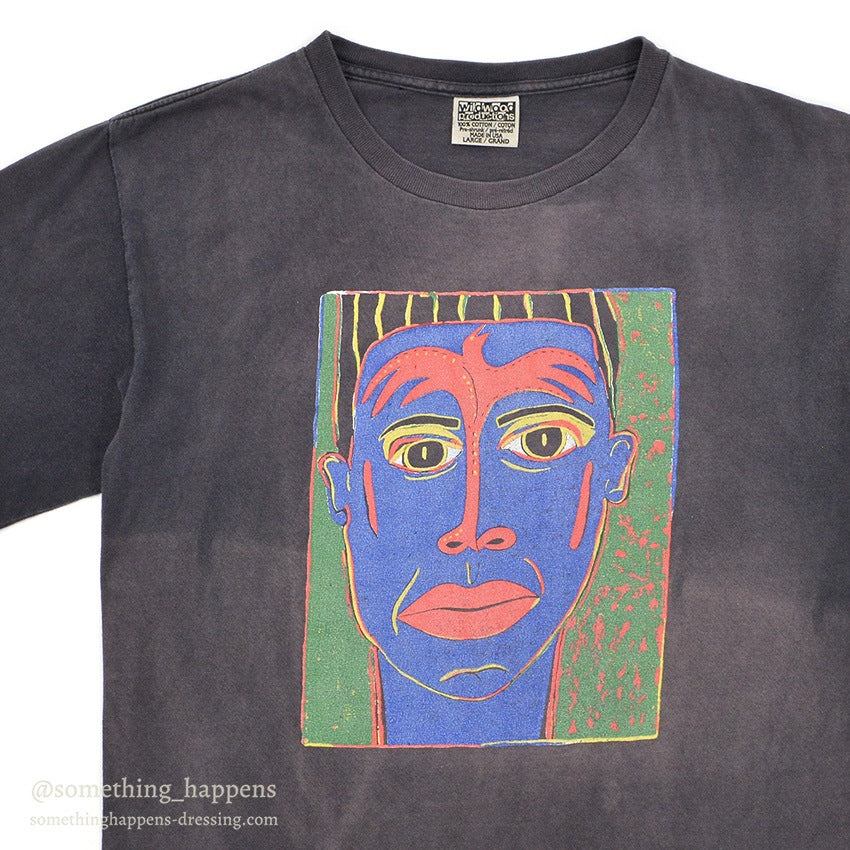 ~1990's WILDWOOD PRODUCTIONS PAINTING FACE ART T-SHIRT... LARGE