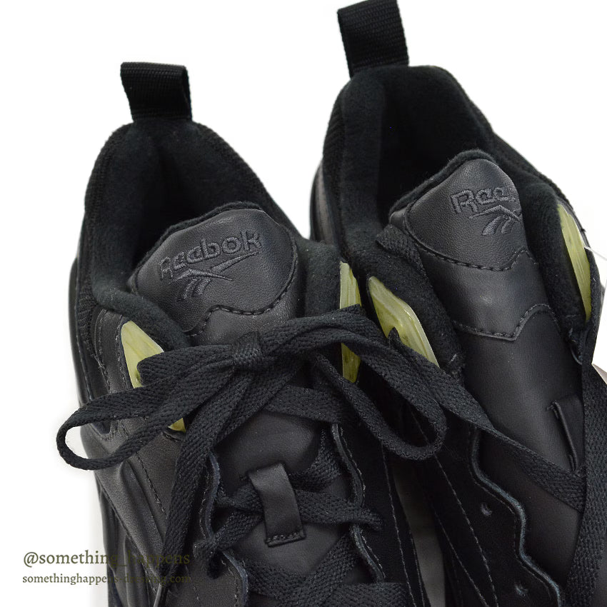 1990's DEADSTOCK REEBOK REJUVENATION BLACK LEATHER SHOES... 27.0cm