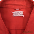 1950's TORNBERG RED RAYON GABARDINE SHIRT RARE SIZE ... XXL