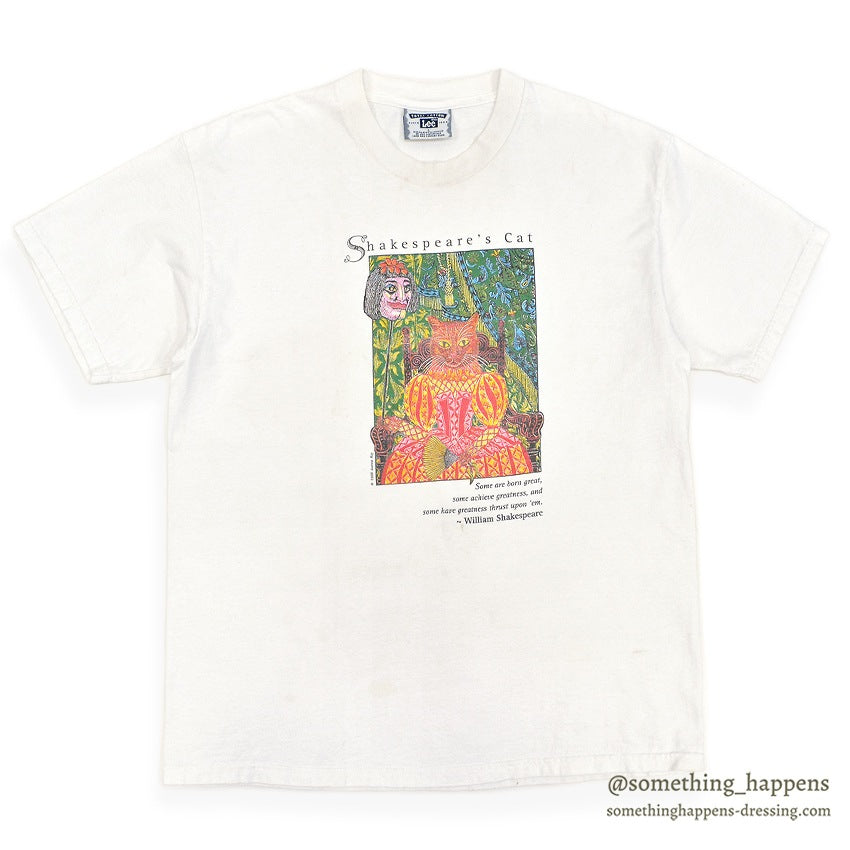 1990's Lee SHAKESPEARE'S CAT ART T-SHIRT ... L