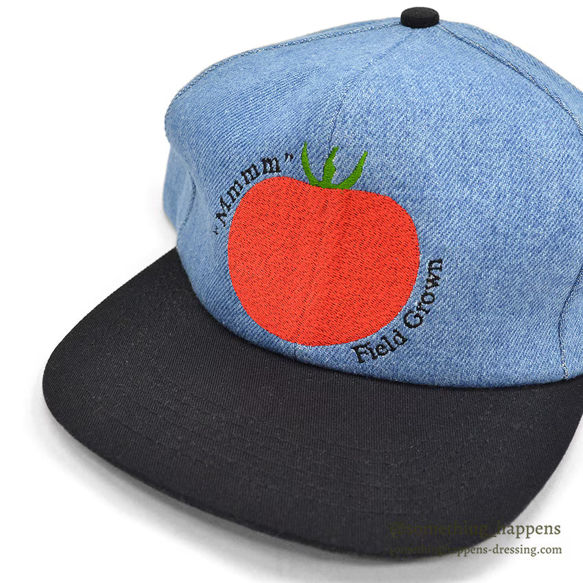 1990's DEADSTOCK K-PRODUCTS FIELD GROWN TOMATO DENIM CAP...