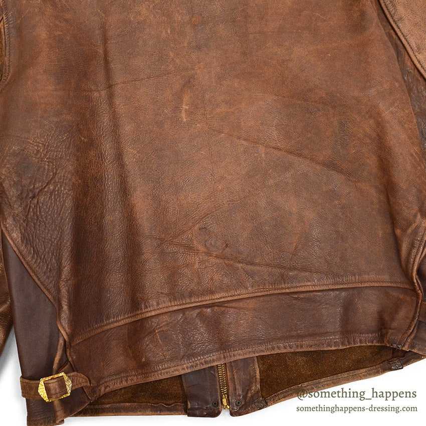 1930's HORSEHIDE BROWN LEATHER COSSACK JACKET ...