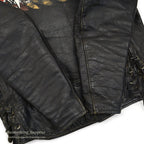 1950's INDIAN MOTOR CYCLE PAINTED DOUBLE RIDERS JACKET ... Fits like 38