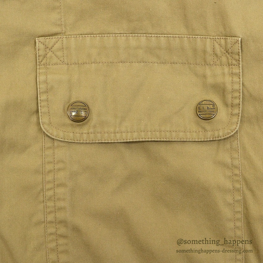 1980's~ LLBEAN COTTON POPLIN SAFARI JACKET...