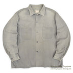 1960's TOWNCRAFT PENNEYS PLAIN LIGHT GRAY FLANNEL SHIRT ... L