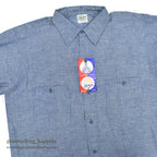1960's DEADSTOCK BELTEX ALL COTTON CHAMBRAY L/S SHIRT... 16