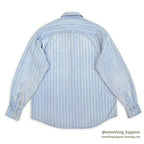 1990's JOHNNY COTTON DOBBY CLOTH L/S SHIRT ... S