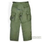 1960's USARMY JUNGLE FATIGUE PANTS POPLIN... MEDIUM-REGULAR