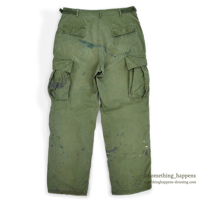 1960's USARMY JUNGLE FATIGUE PANTS POPLIN... MEDIUM-REGULAR