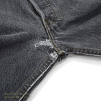 1990's Levi's 501 BLACK DENIM PANTS CHOPPED... W32