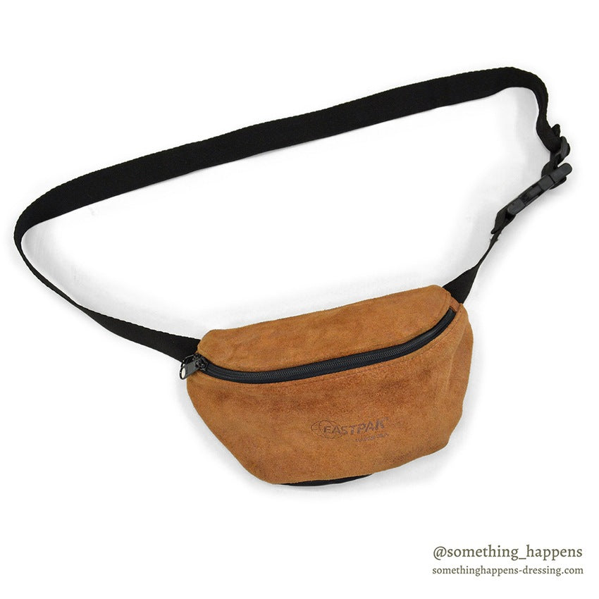 1990's EASTPAK LEATHER FANNY PACK MADE IN USA...