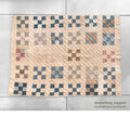 ANTIQUE NINE PATCH CALICO PATCHWORK CRIB QUILT... 122cm/90cm