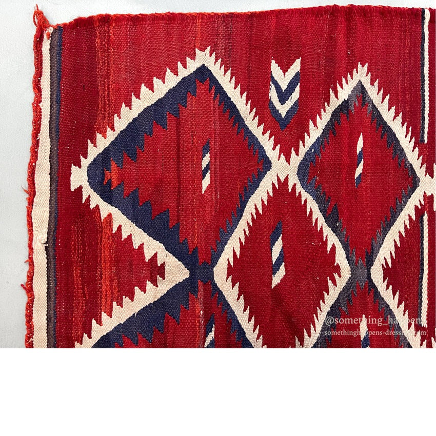 ANTIQUE NAVAJO RUG RED/ORANGE LARGE SIZE ... 165cm/115cm