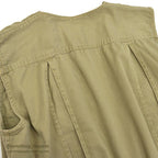 1970's~ UNUSUAL COTTON TWILL FISHING VEST...