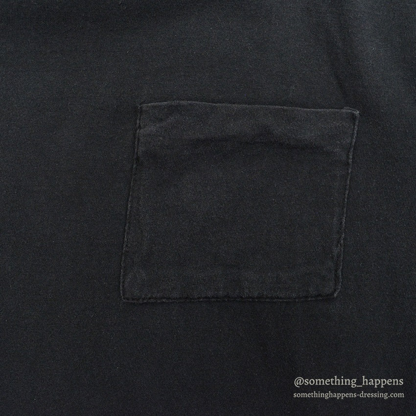 1970's~ BLACK PLAIN POCKET T-SHIRT ...