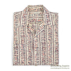 1950's GEOMETRIC PATTERN RAYON SHIRT...