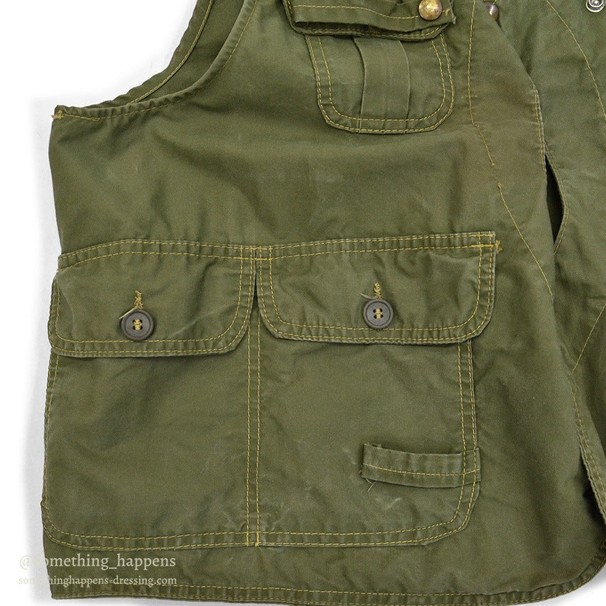 1960's LLBEAN FISHING VEST HALF MOON POCKET...