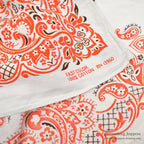 1970's OLD ORANGE/WHITE/BROWN BANDANA RN13960...