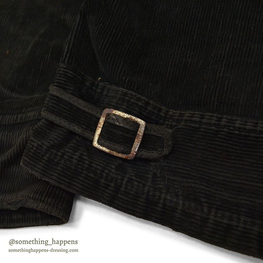 1930's UNKNOWN BLACK CORDUROY SPORT JACKET RARE...