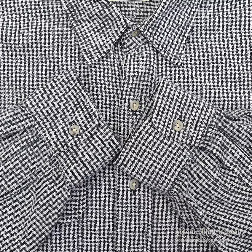 1990's LLBEAN SHEPHERD CHECK FLANNEL SHIRT...L