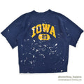 1980's CHAMPION IOWA REVERSE WEAVE SWEAT SHIRT NAVY CHOPPED...