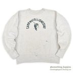 1950's CHAMPION RUNNER TAG INDIAN HEAD FLOCK PRINT SWEAT SHIRT ... L