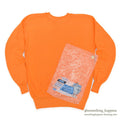 1960's DEADSTOCK BRENT ORANGE FREEDOM SLEEVE SWEAT SHIRT ... L