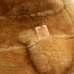 1980's BICK MOUTON SHEARLING HAT LIGHT BROWN ... XL