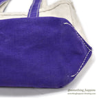 1970's LLBEAN BOAT AND TOTE PURPLE WITH ZIPPER POCKET / RARE... SMALL