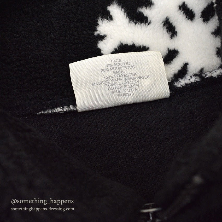 BLACK MOUNTAIN SNOW FLAKE PATTERN FLEECE JACKET...L
