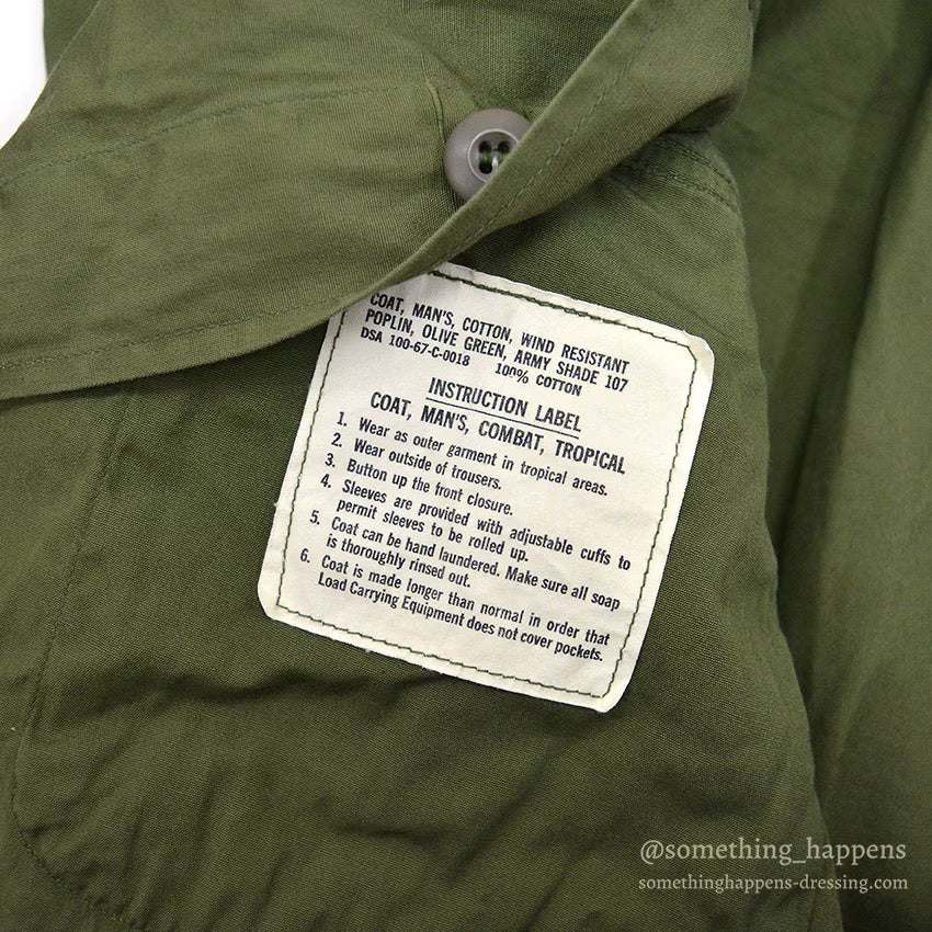 1960's USARMY JUNGLE FATIGUE JACKET / 3RD NON-RIP... LR