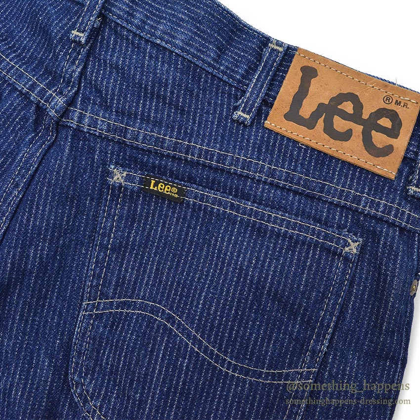 1980's Lee 203 STRIPE DENIM PANTS / TRIM FIT ... W34/L36
