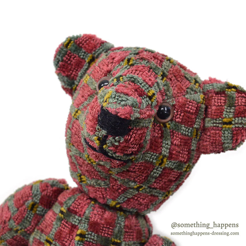 OLD QUILTED TEDDY BEAR / RARE...