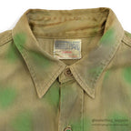 1960's DUBBLE WARE HAND PAINT CAMO SHIRT ... 16 1/2