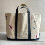 1980's LLBEAN BOAT AND TOTE NAVY / USED BY PAINTER... LARGE