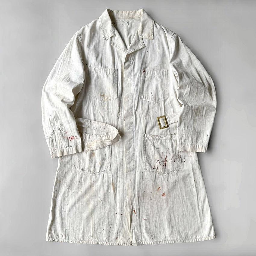 1950's~ PAINT SPLATTER HBT SERVICE COAT... 42