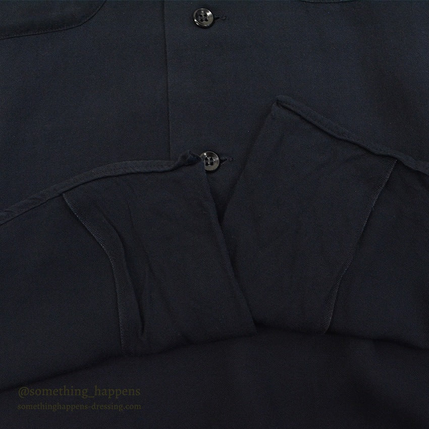 1960's TEN STRIKE BY KING LOUIE NAPOLI BOWLING SHIRT / BLACK & PINK ... ML