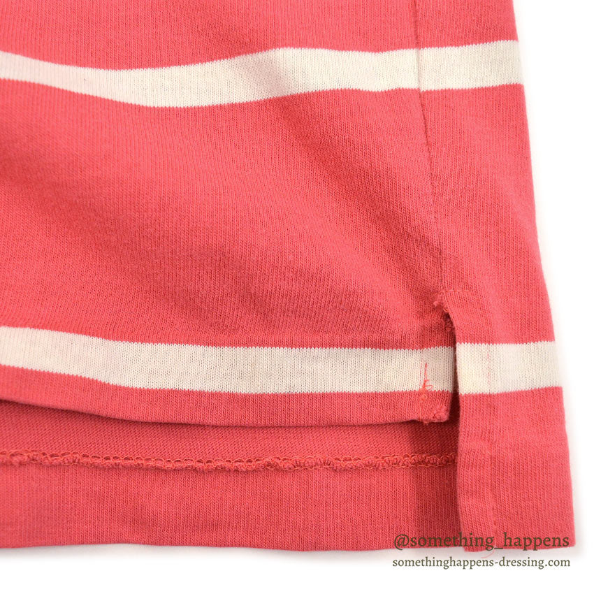 ~1990's GAP PINK/WHITE STRIPE COTTON T-SHIRT ... M