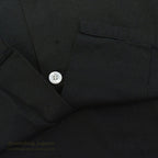 ~1960's BLACK RAYON GABARDINE SHIRT...L
