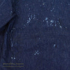 1940's USNAVY WW2 SHAWL COLLAR DENIM JACKET / DARK AND DAMAGED...