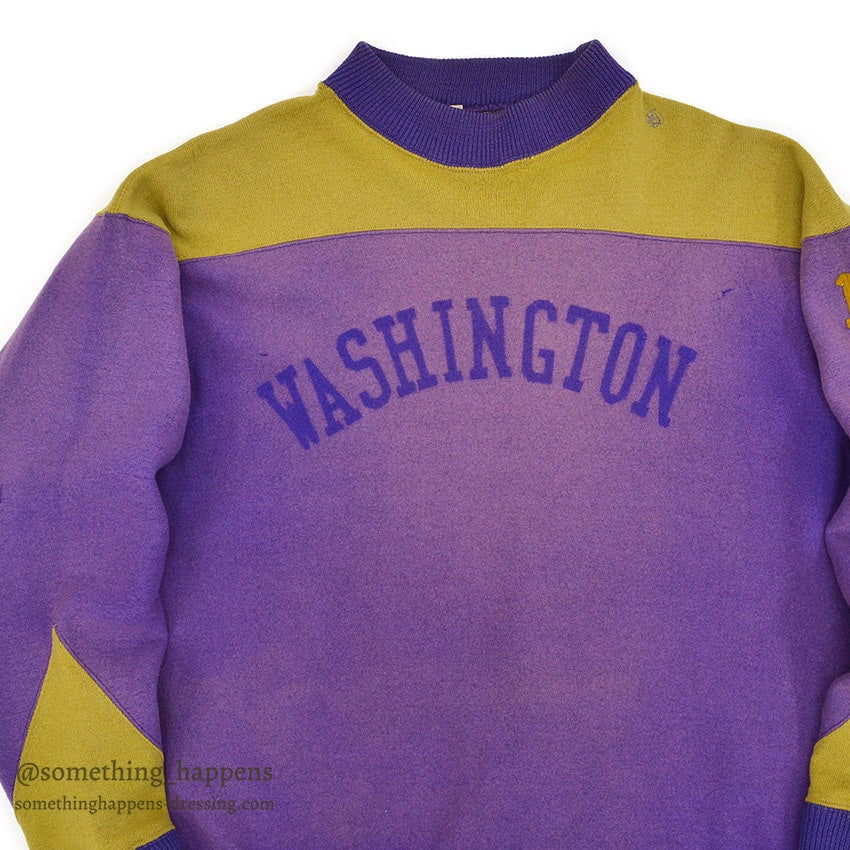 1930's BURGHARDT WOOL SWEAT SHIRT / HUGE SIZE ...