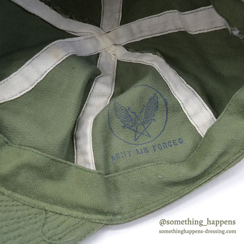 1940's U.S.ARMY AIR FORCES A-3 HBT CAP ... 約59cm
