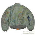 1960's USAF MA-1 FLIGHT JACKET / PAINT SPLATTER...L