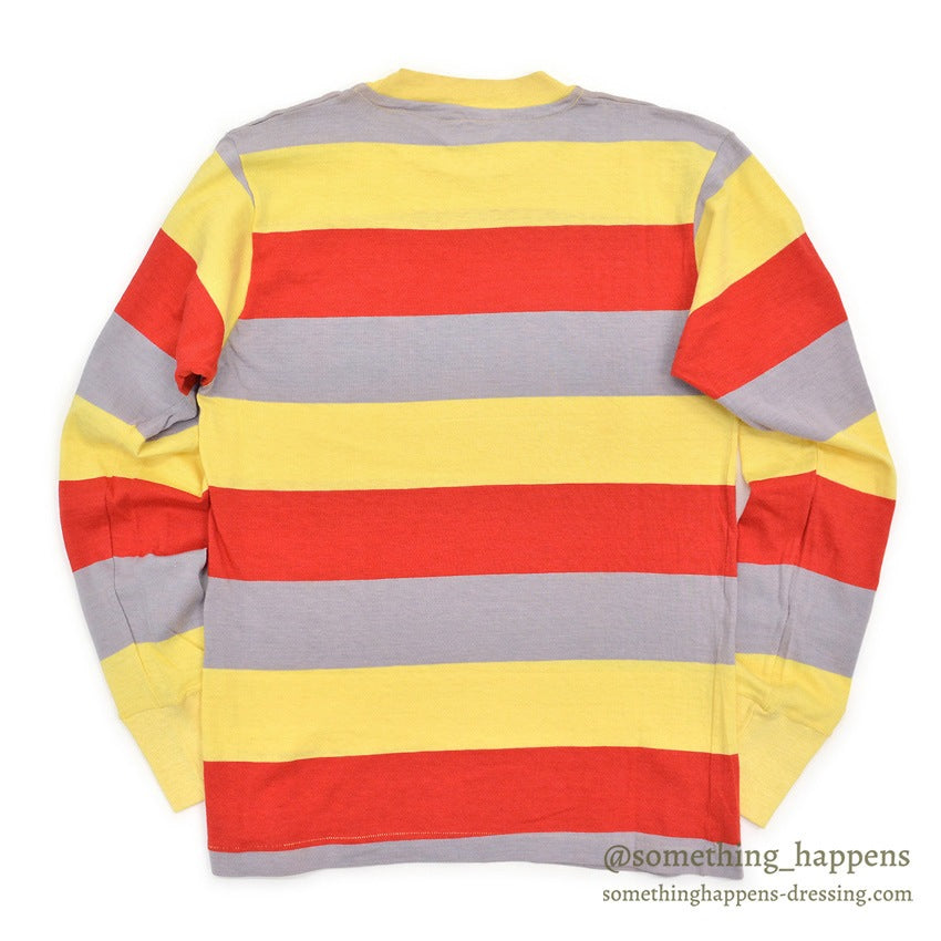 1960's DEADSTOCK ALLENDALE WIDE BORDER STRIPED L/S TEE ... L