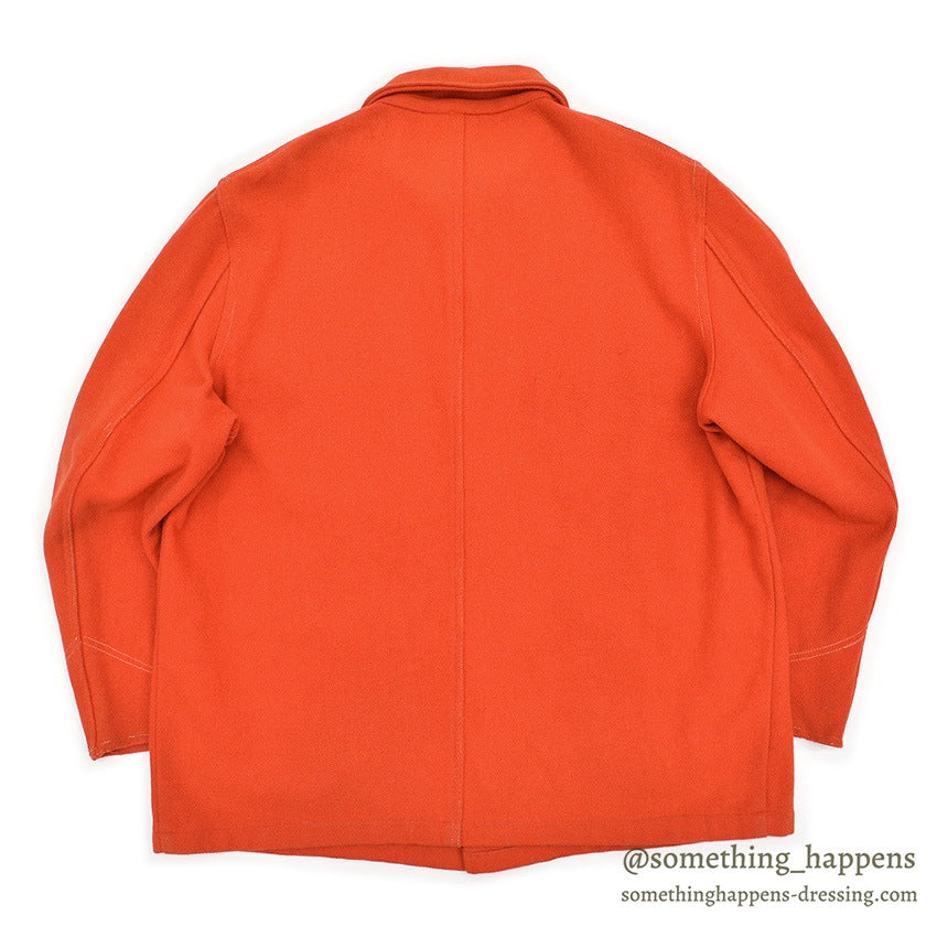 1970's GALLAGHERS ORANGE WOOL COVERALL...XL