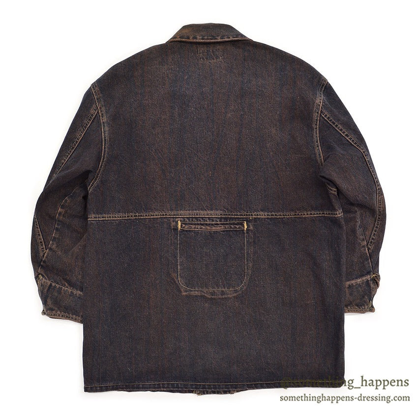 1990's DRIVER DOUBLE-BREASTED DENIM COVERALL...M
