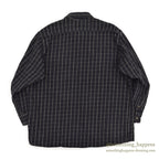 1990's BERNE BLACK COTTON HEAVY FLANNEL SHIRT... L