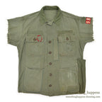 1950's USARMY UTILITY SHIRT MODIFIED FOR PERSONALIZED CYCLING SHIRT...