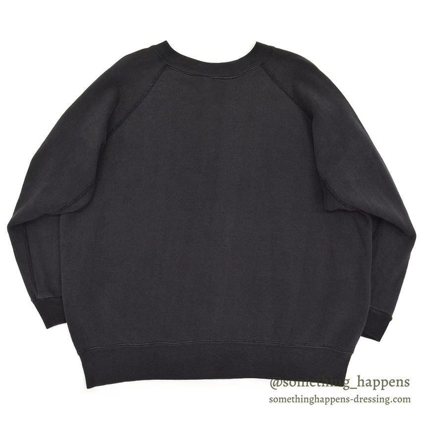 1960's CHAMPION UWM FLOCK PRINT SWEAT SHIRT / BLACK...XL
